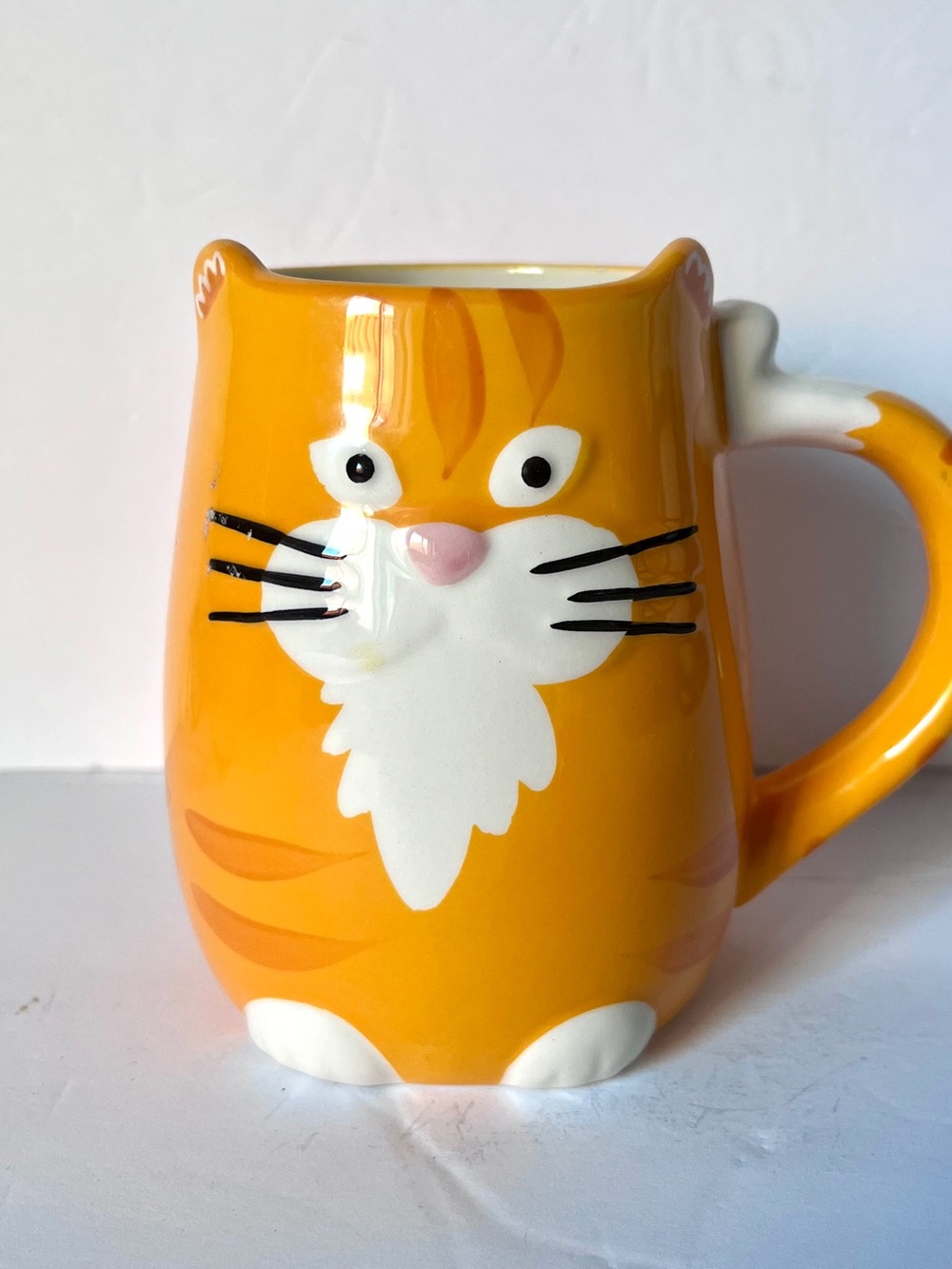 TAG 3D Orange Kitty Cat Coffee Mug 16oz Cup Gift Mug Tea Coffee Beverage Cup